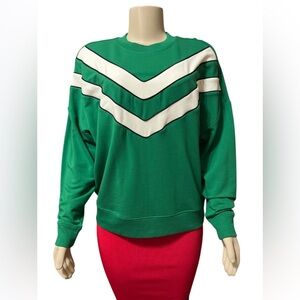 NWT Antonio Melani Sz M Striped Pipe Active Sweater Long Sleeves